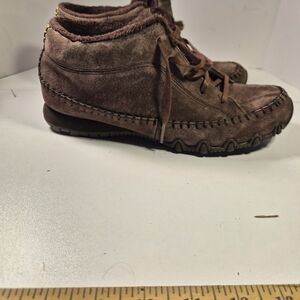 Skechers Brown Lace Up Boots for Women